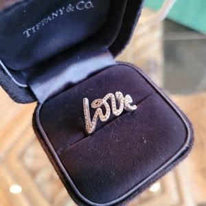 Diamonds 18k white gold Tiffany & Co. ring and